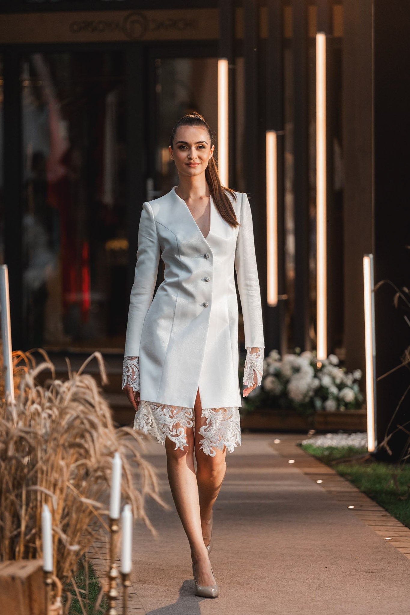 タイムレス パール レース ブレザードレス