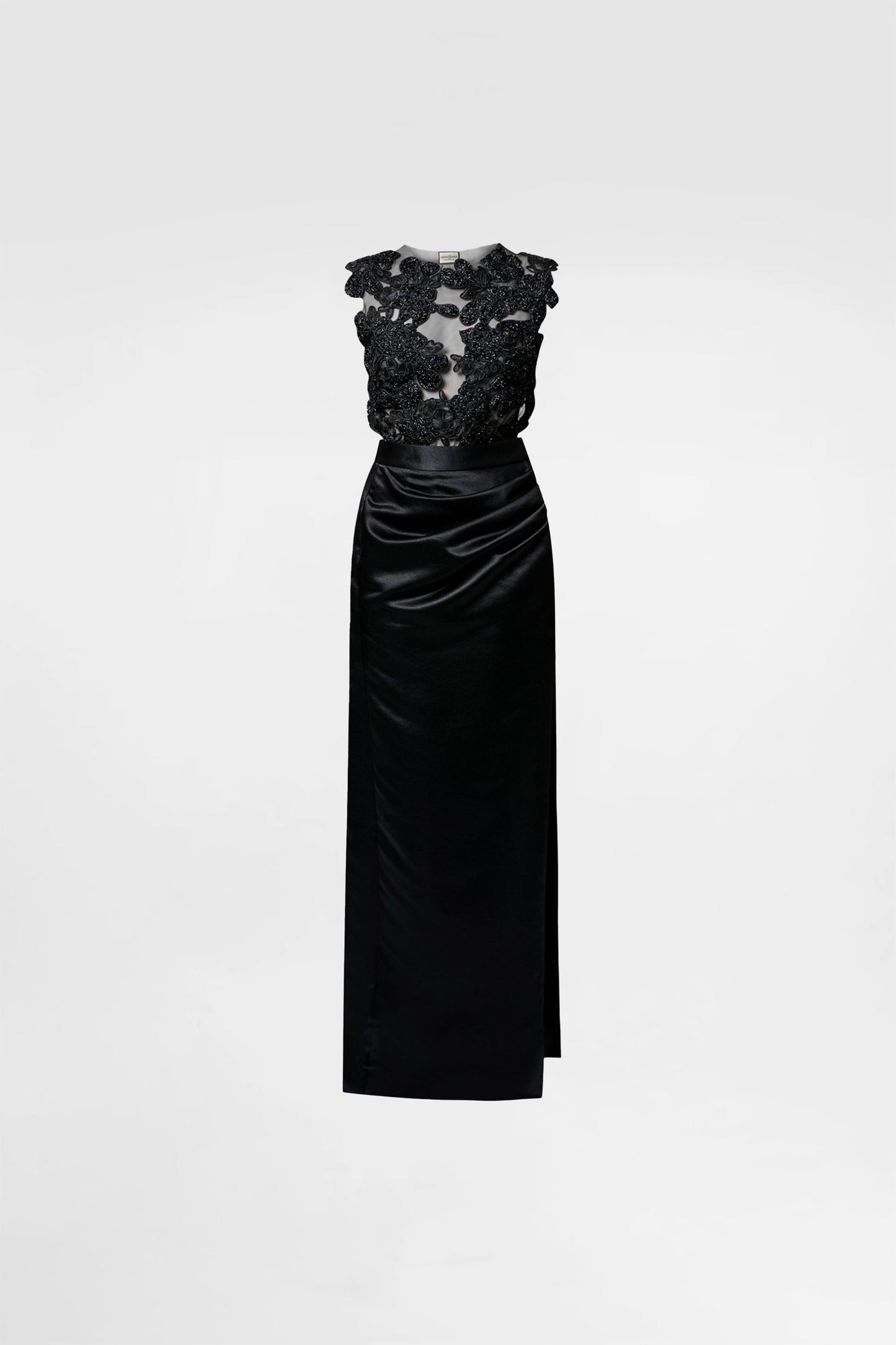 Black Elegance Two-Piece Evening Gown