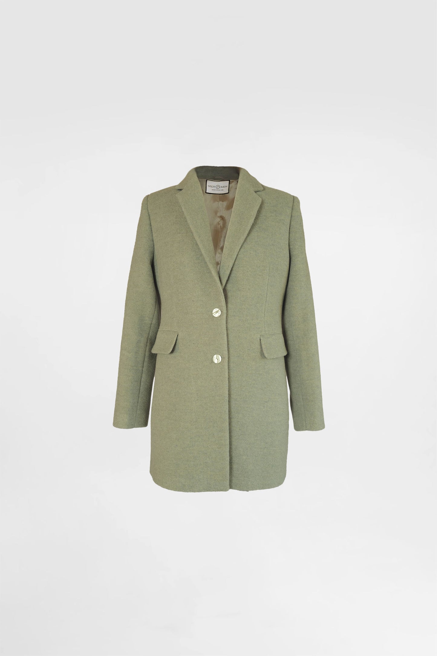 Olive Wool Blazer Coat