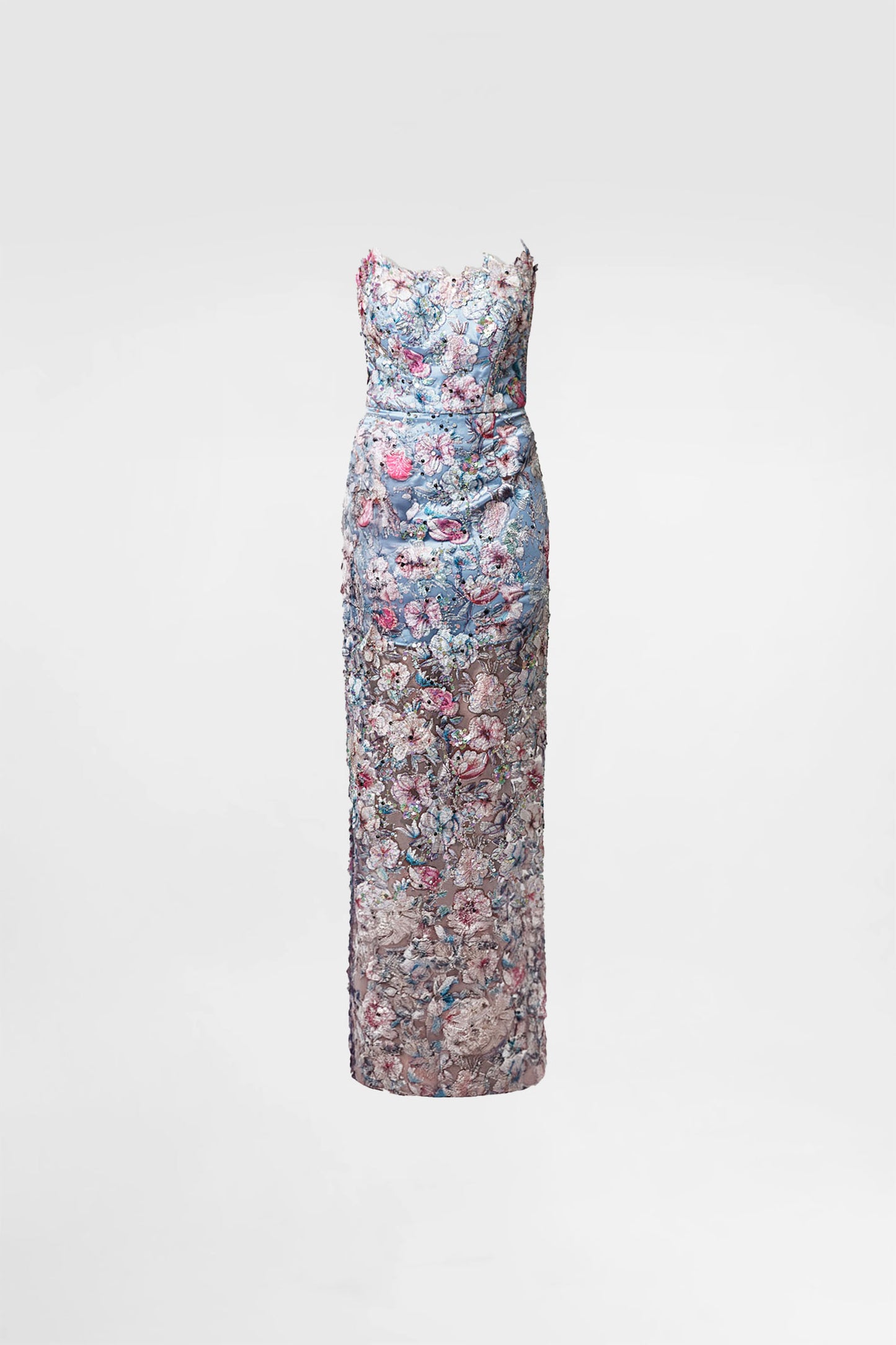 Vibrant Flower Evening Long Dress