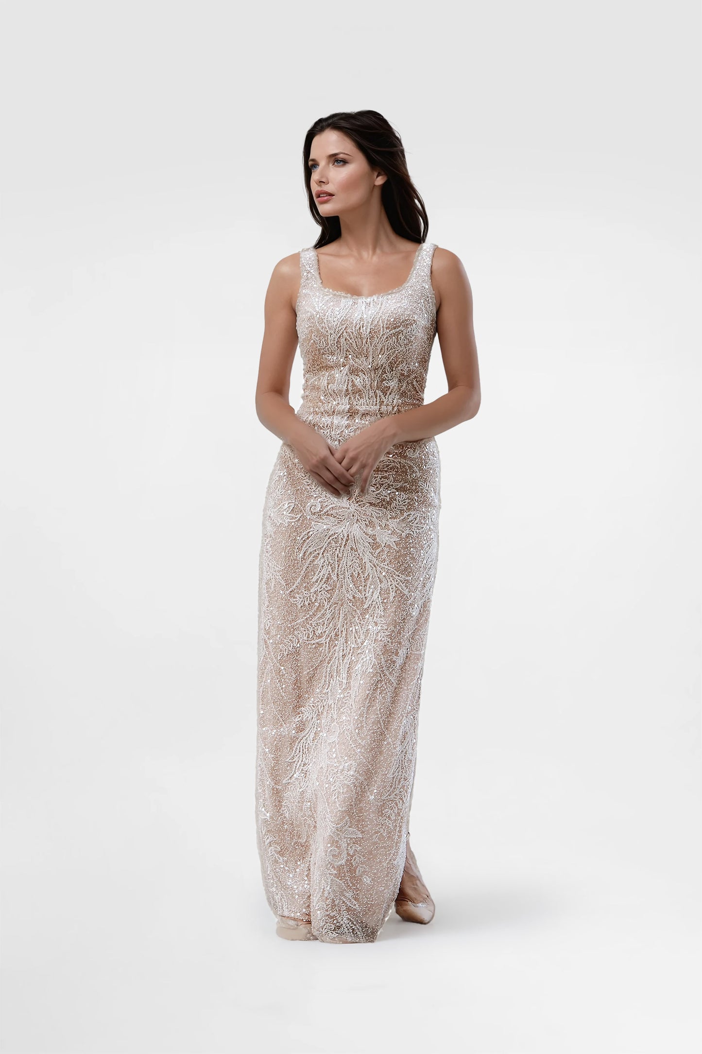 Ivory Beaded Gown