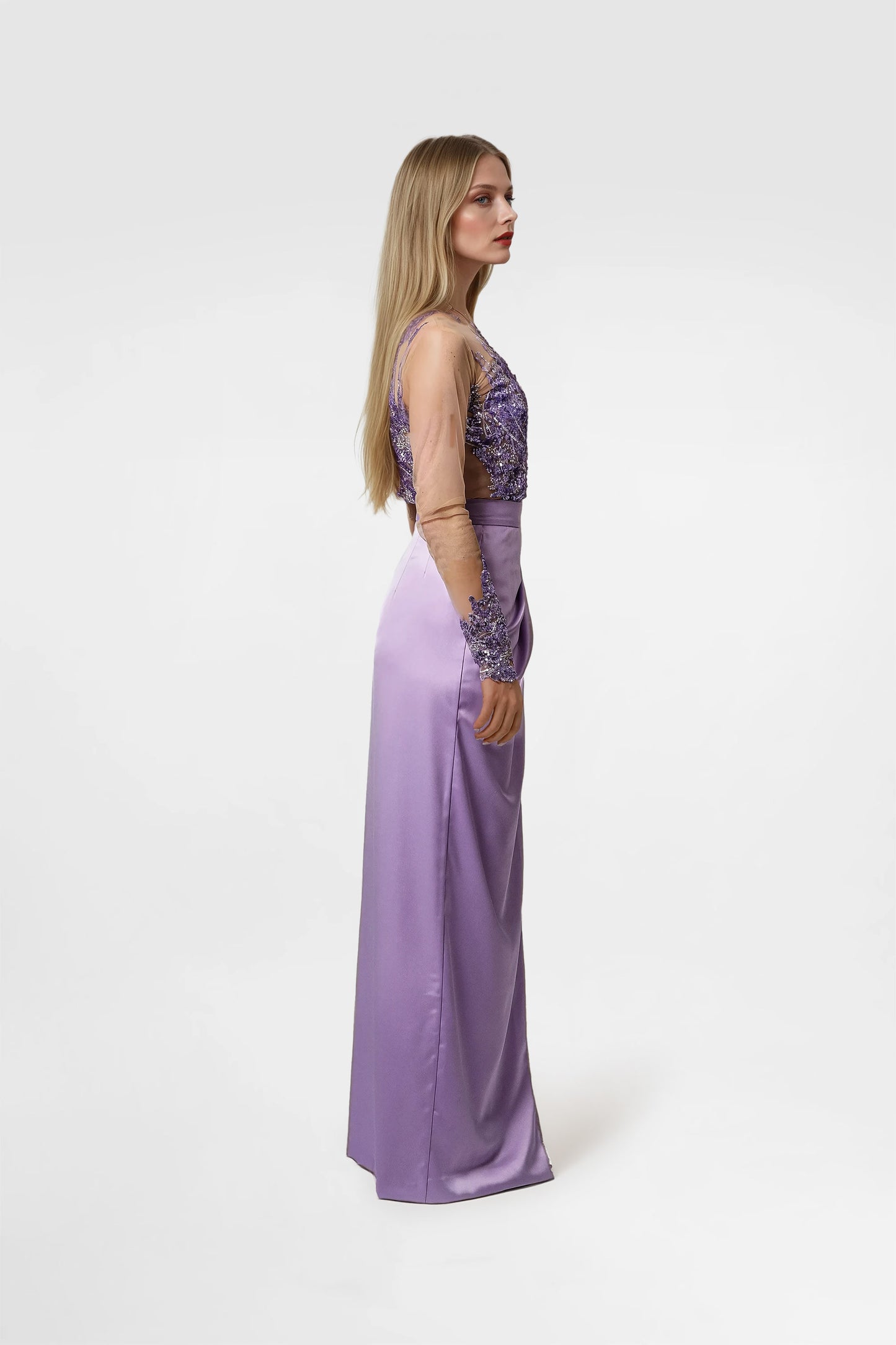 Lavender Two-Piece Gown