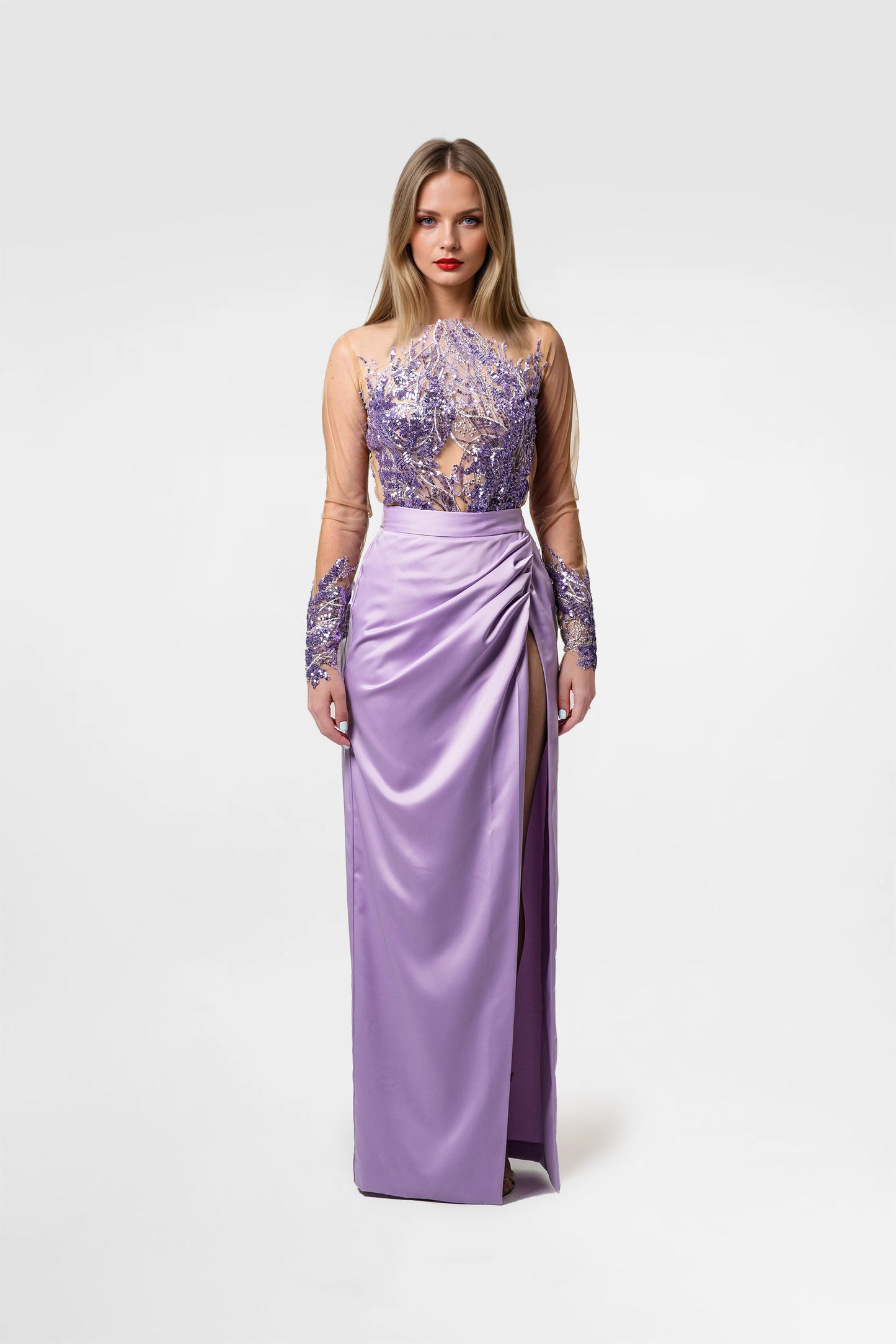 Lavender Two-Piece Gown