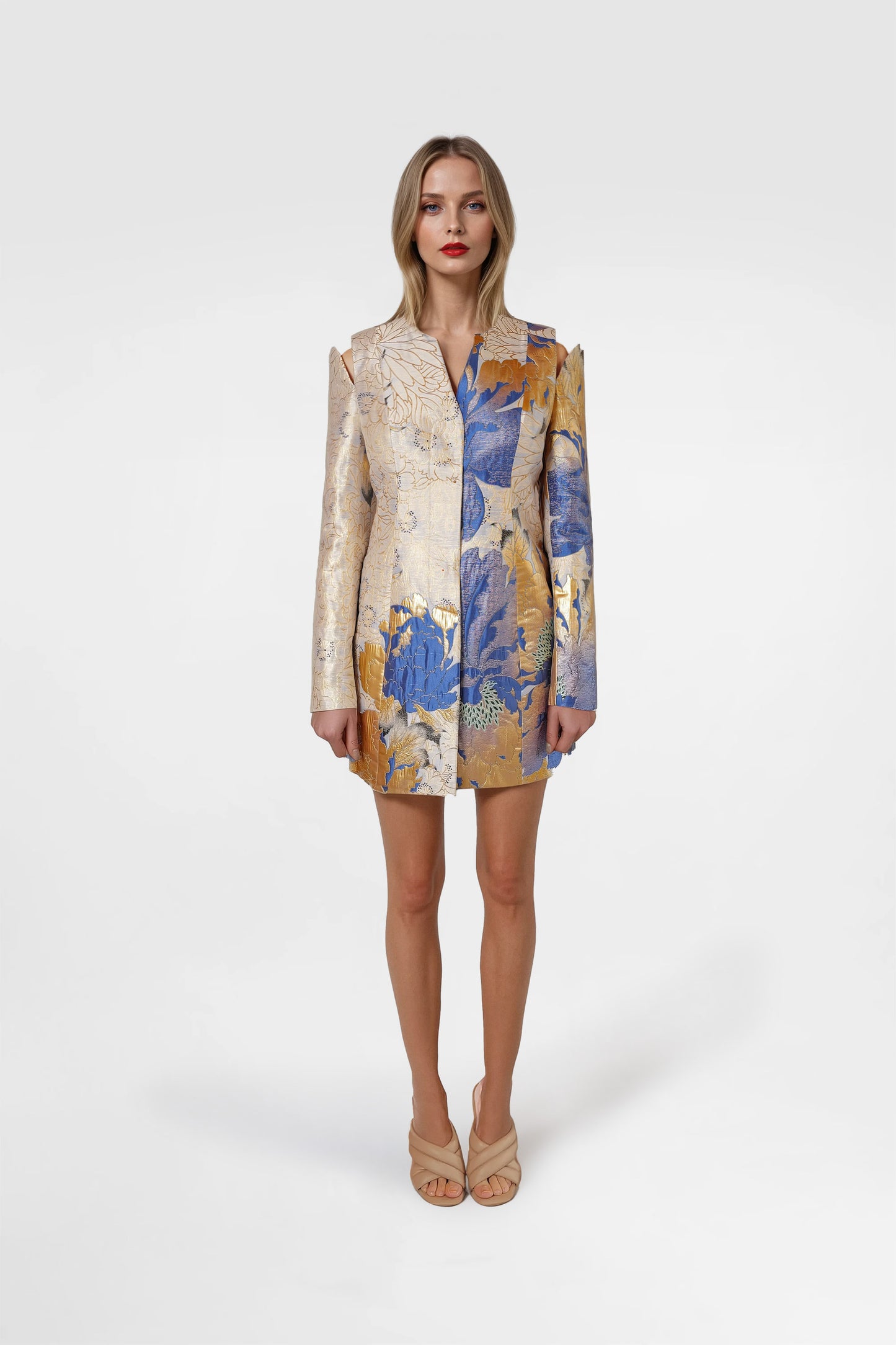 Golden Bloom Minimal Blazer