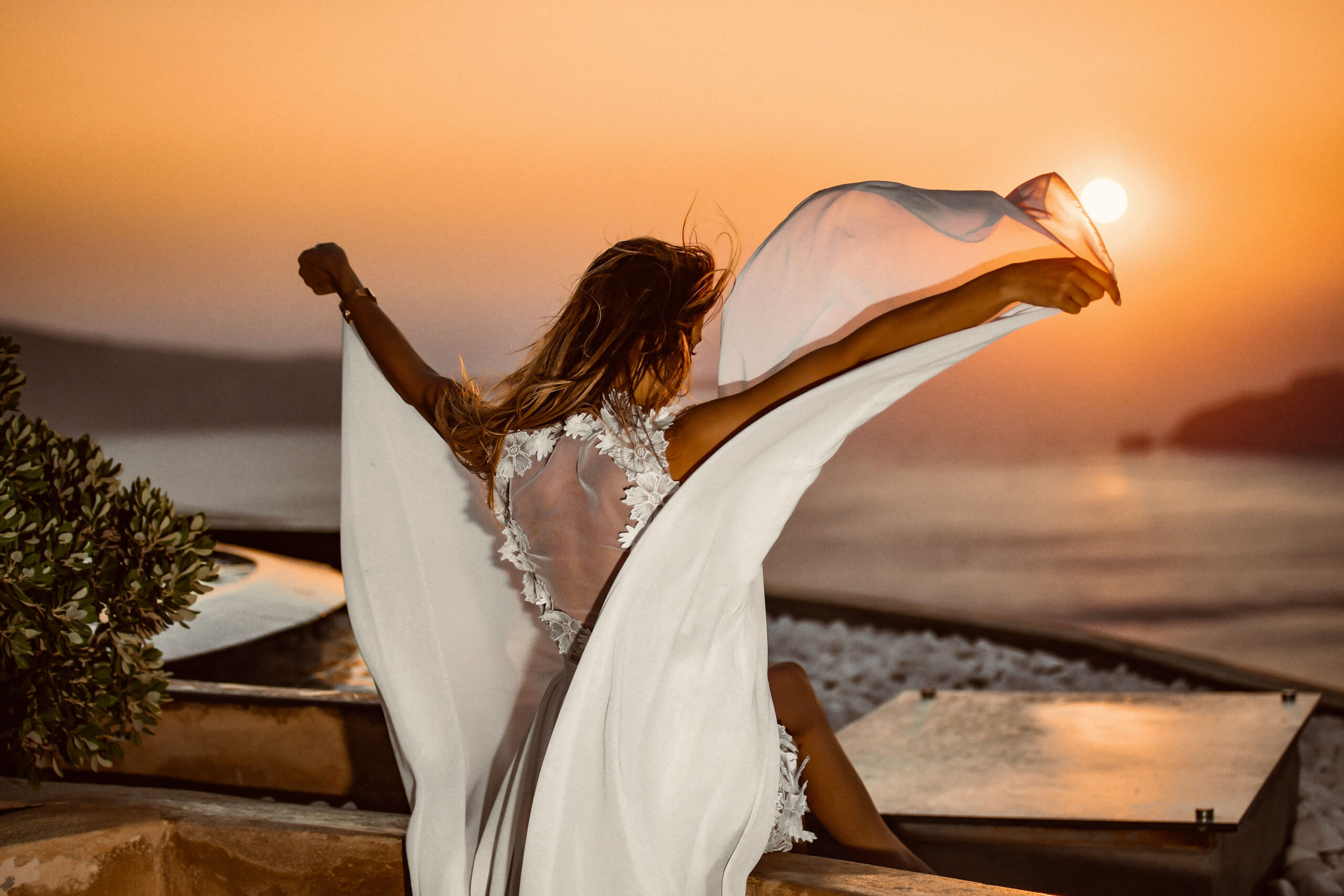 Orsoya Around the world Greek Sunset 1 scaled - Bespoke event and bridal wear, robes and kimonos