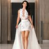 ORSOYA Bridal Dress: 3d detailing dress with detachable train.